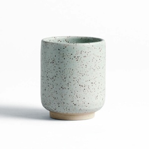 Greens Cylindrical Shape Ceramic Plant Pot