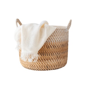 Woven bamboo basket