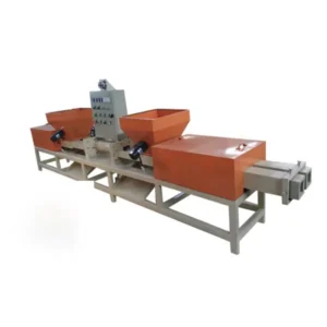 Wood block making machine for producing pallet wooden blocks